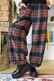 McAlister Tartan Brushed Cotton Demi Bloom Pant Black